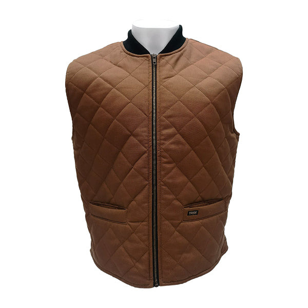 Stretchy, lined and quilted sleeveless jacket