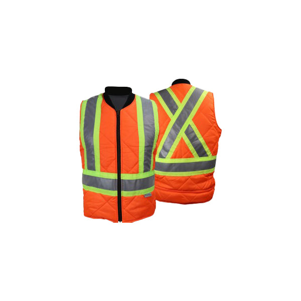 High visibility - Lined and reversible safety jacket