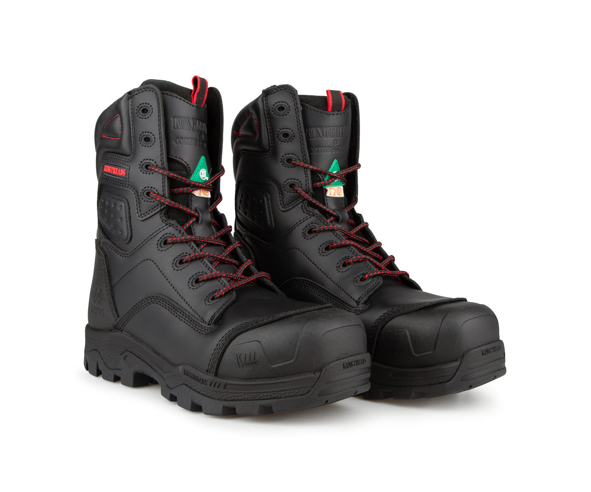 Botte de travail sans métal HUGOSTRONG Guardian de Kingtreads : confort EVA, protection KEVLAR®, imperméabilité et durabilité pour tous milieux de travail.