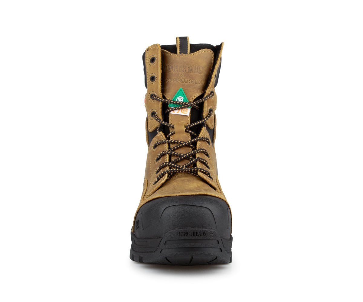 Botte de travail sans métal HUGOSTRONG Guardian de Kingtreads : confort EVA, protection KEVLAR®, imperméabilité et durabilité pour tous milieux de travail.