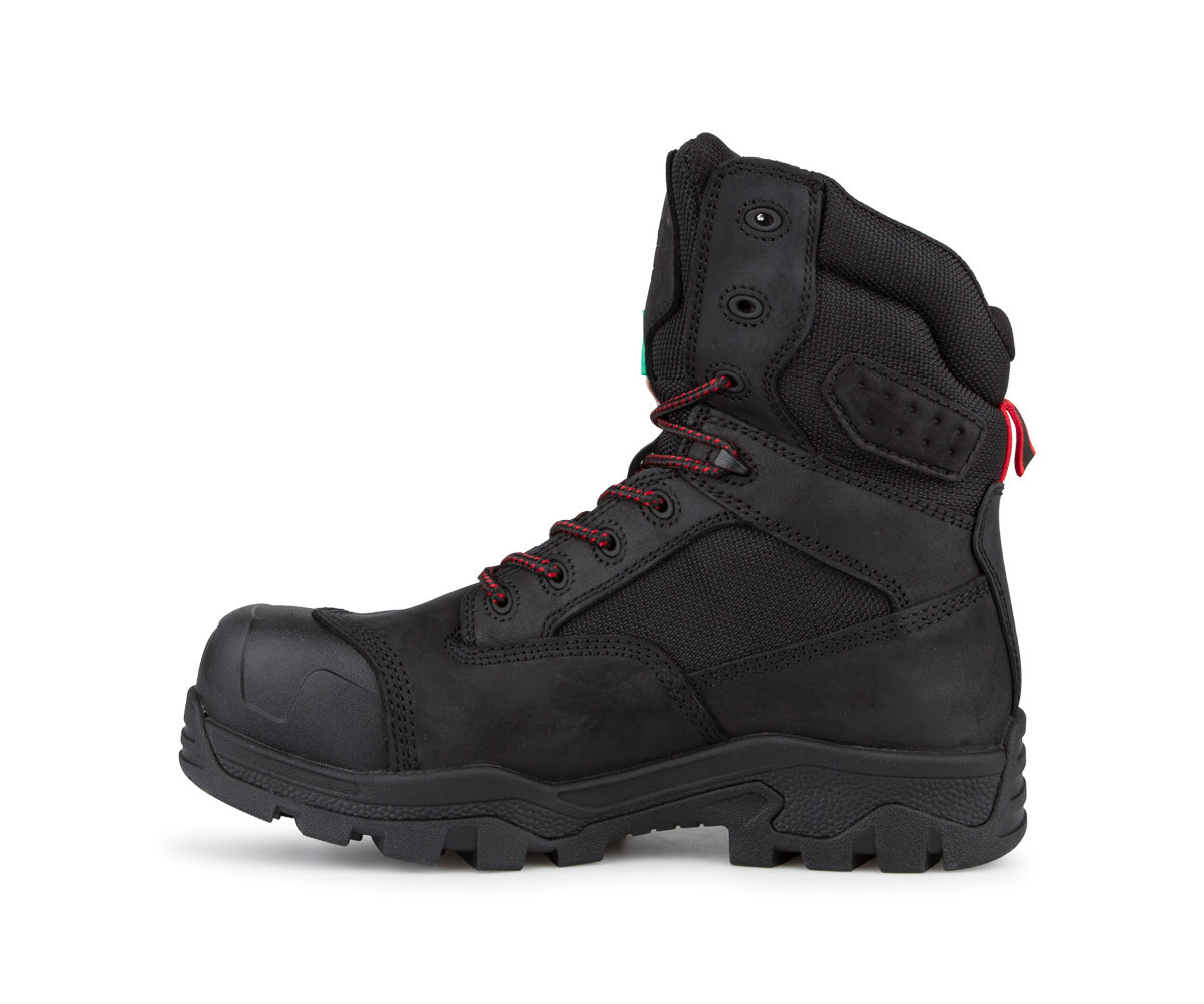 Botte de travail cuir noir robuste pour le chantier, ++ HUGOSTRONG X Kingtreads Ranger allie protection composite, semelle KEVLAR. Pour tout type de travail. 