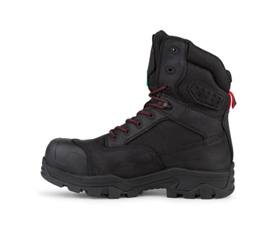 Botte de travail cuir noir robuste pour le chantier, ++ HUGOSTRONG X Kingtreads Ranger allie protection composite, semelle KEVLAR. Pour tout type de travail. 