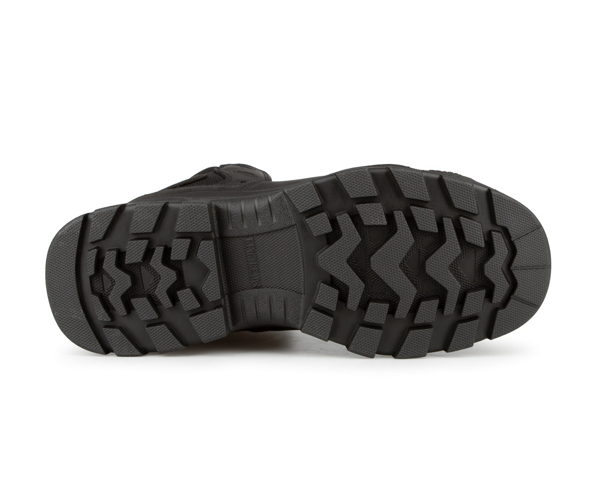 Botte de travail cuir noir robuste pour le chantier, ++ HUGOSTRONG X Kingtreads Ranger allie protection composite, semelle KEVLAR. Pour tout type de travail. 