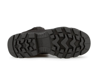 Botte de travail cuir noir robuste pour le chantier, ++ HUGOSTRONG X Kingtreads Ranger allie protection composite, semelle KEVLAR. Pour tout type de travail. 