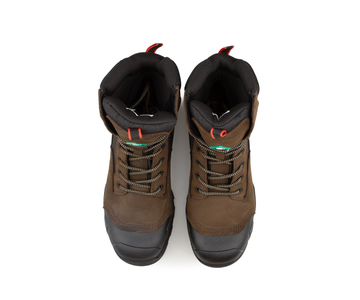 Botte de travail robuste pour le chantier, ++ HUGOSTRONG X Kingtreads Ranger allie protection composite, semelle KEVLAR et confort. Idéale pour tous les travailleurs.