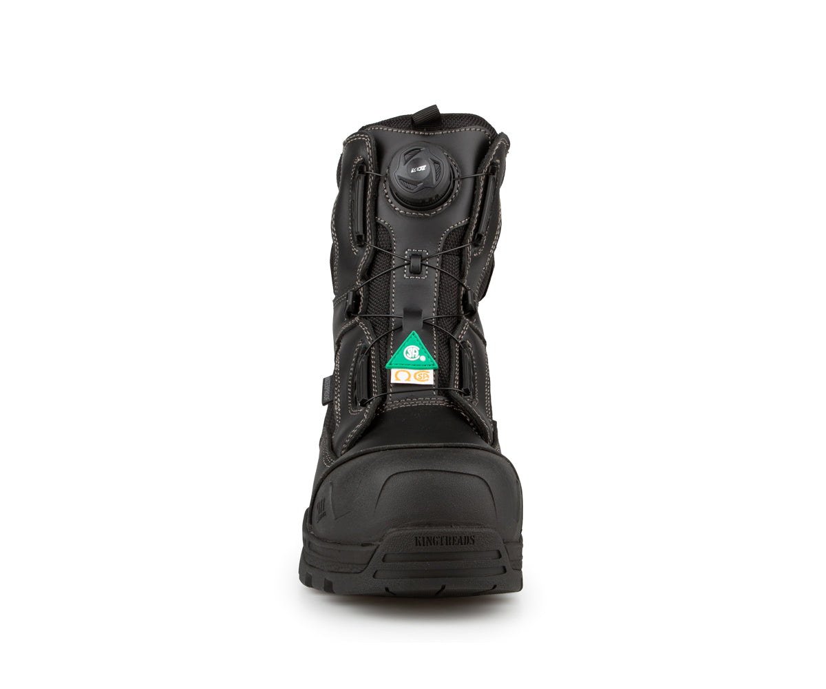 Botte de travail imperméable Ranger MOZ de Kingtreads avec laçage rapide MOZ, embout composite CSA, semelle KEVLAR et traitement antimicrobien.