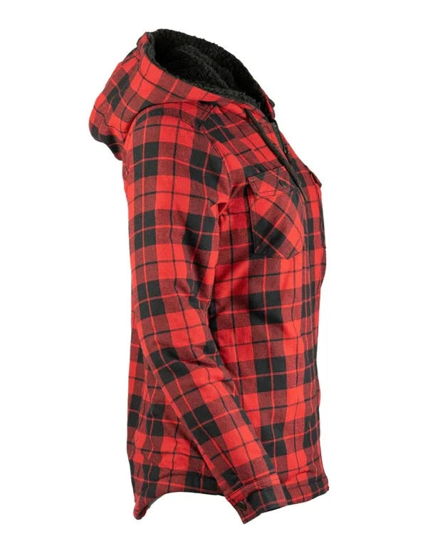 Women's Plaid Sherpa Lined Flannel Shirt