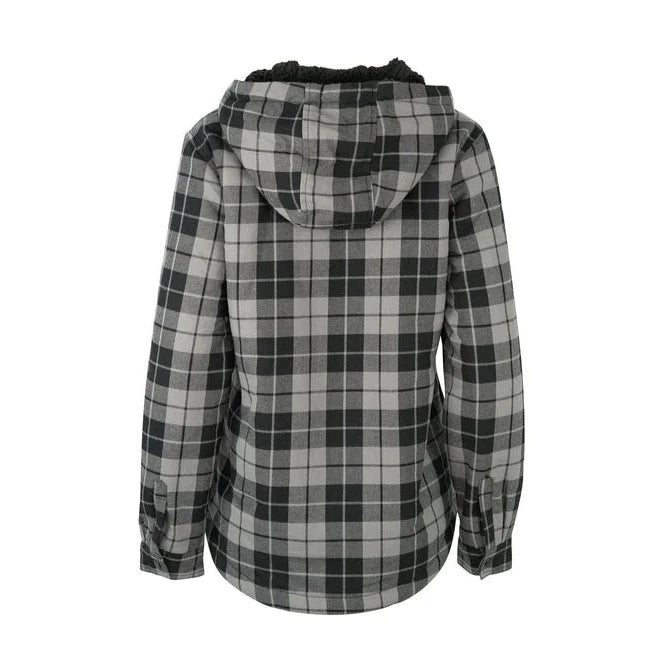 Women's Plaid Sherpa Lined Flannel Shirt