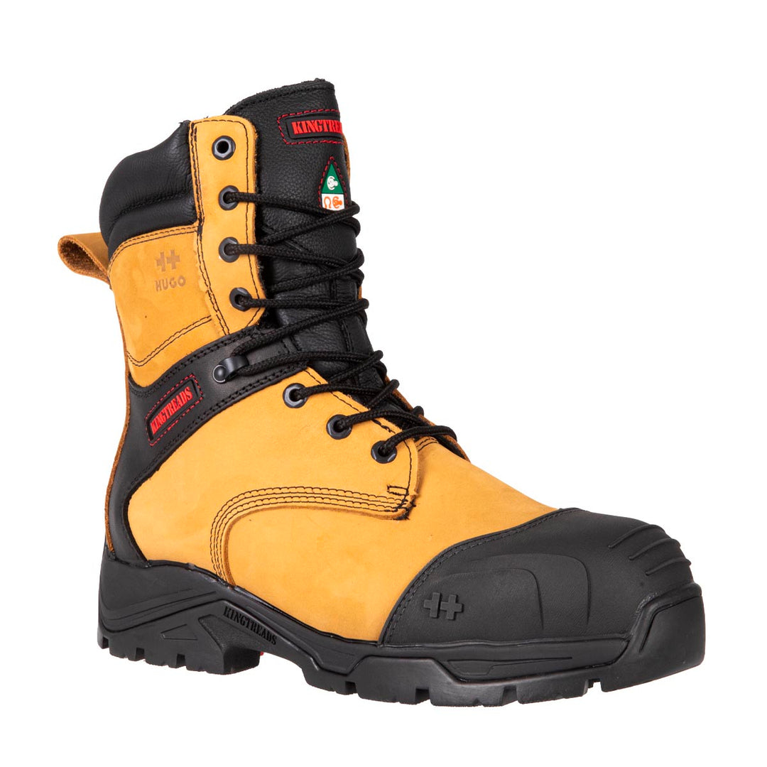 Epochsaga Bottes De Sécurité Homme à Bout D'Acier - Antidérapantes, Résistantes à La Perforation, Bottes De Chantier Tan