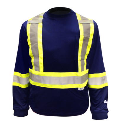 High visibility - Men's long-sleeved safety shirt - Viking