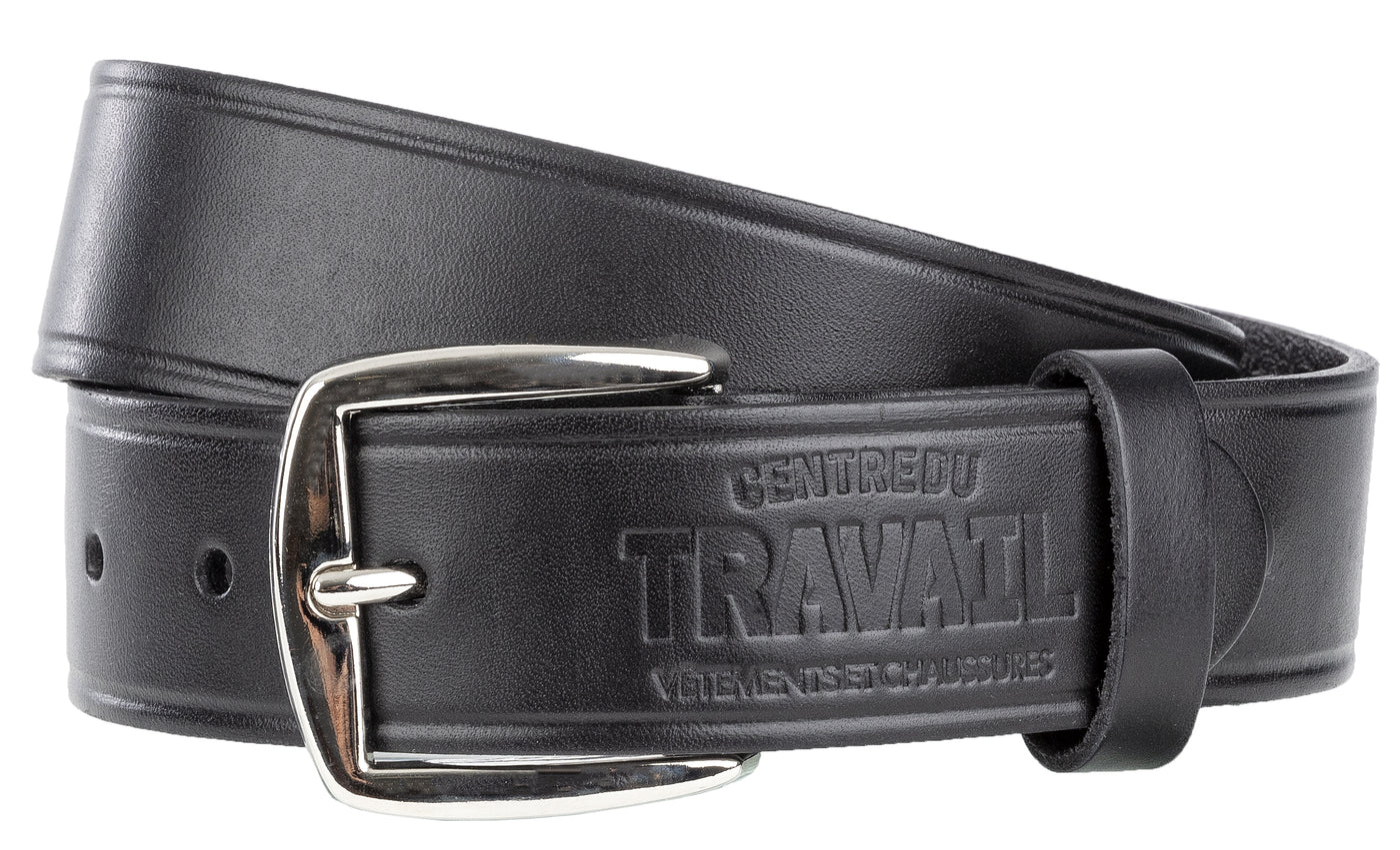 Ceinture en cuir d'Italie avec logo (pour homme et femme) – Centre du  Travail